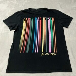 Carly Rae Jepsen T-Shirt E-MO-TION Tour Barcode Graphic Black Womens Small